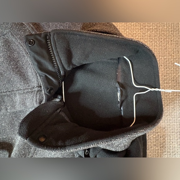 Lululemon Grey Hooded Long Fleece Lined Coat Full Zip Jacket - Picture 8 of 12